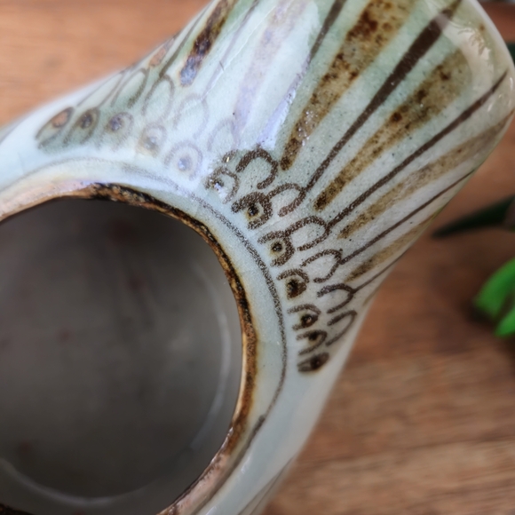 Tonala Mexico Bird Vessel Planter Ken Edwards Vintage - Picture 6 of 7